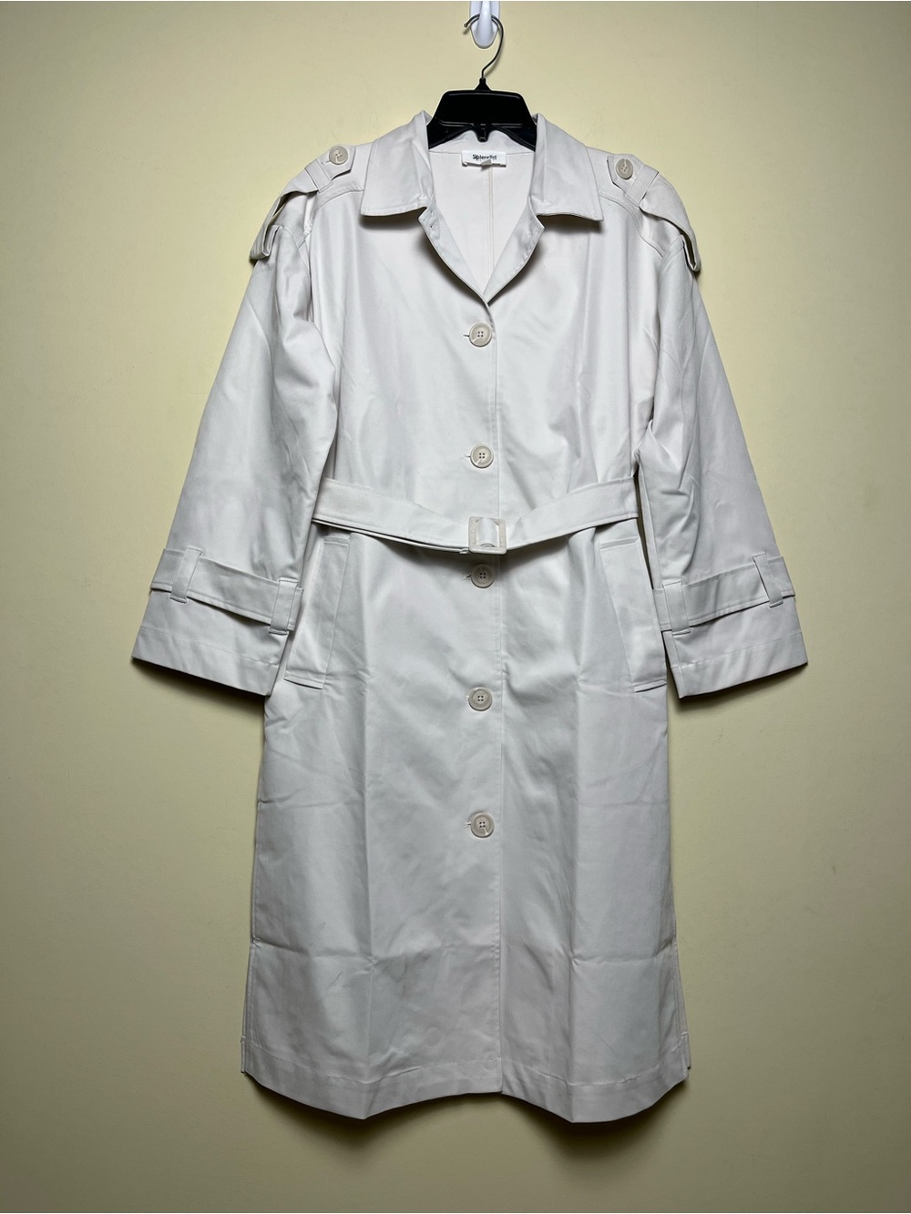 Splendid Dane Classic Trench Coat Ivory Off White Women’s Size M